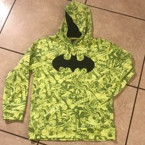 Batman neon yellow graphic hoodie 14/16